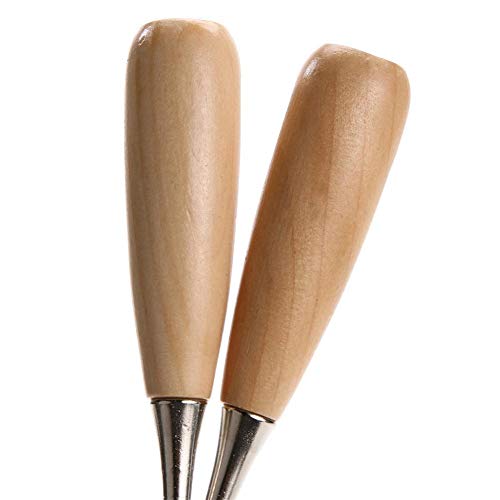 Leather Repair Round Solid Tool Sustainable Home Use Sharp Edge Lightweight and Portable Wood Handle Scratch Awl Tool Pin Punching - Thumbnail 6