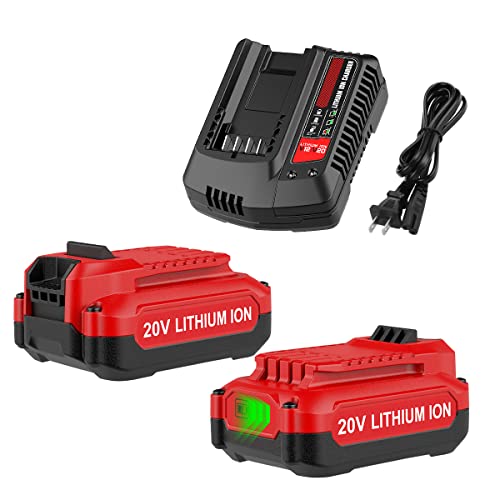 Craftsman V20 Craftsman 20 V Lithium-Batterie und Ladegerät-Set für CMCB202 CMCB204 CMCB206 CMCB201 CMCB100 CMCB124 mit CMCB104 Craftsman 20 V Batteri