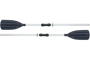 Bestway Hydro Force Premium Aluminum Oars and Convertible Paddle Set 57" (1 Pair) | Use as Single-Bladed Oar (57") or Double-Bladed Paddle (86") | Ideal for Rafts, Kayaks, Boats, Canoes