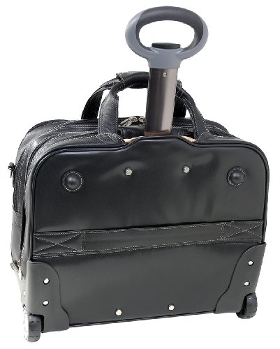 Siamod CERESOLA 46005 Black Checkpoint-Friendly 17" Detachable-Wheeled Laptop Case