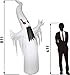 amzdeal Halloween Inflatable Ghost 8Ft Upgraded HalloweenTerrible White Ghost with Lighted Real Flames and Eyes Indoor Outdoor Yard Lawn Party Decoration Includes 5 Stakes and 3 Tethers