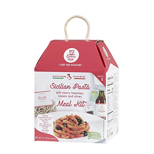 Sicilian pasta (busiate) with tomatoes, olives, capers - Meal Kit - 2 serving