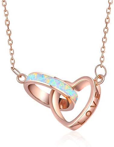 925 Sterling Silver Sister Necklace Rose Gold Heart Pendant Necklace Women,Friendship Gifts for Best Friend,Sister
