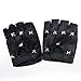 IFfree Studded Gloves Black Leather Punk Costume Rivet Motorcycle Car Driving Gloves 80s Rocker Costume Accessory