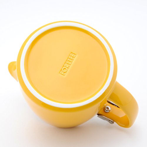 FORLIFE Stump Teapot with SLS Lid and Infuser, 18Ounce, Mandarin The