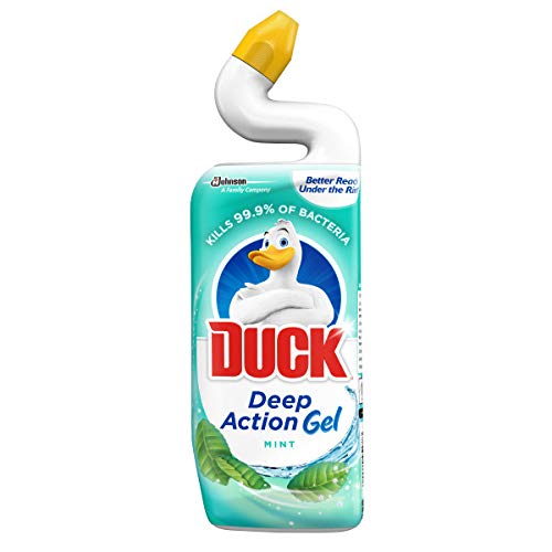 Duck Toilet Bowl Cleaner Liquid, Deep Action Gel, Mint, 750 ml, Pack of