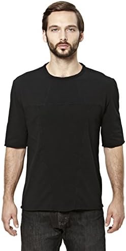 Uncommon Thrds Mens Short Sleeve Thermal Contrast Crewneck Black - XL