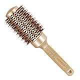 [Upgraded] SUPRENT Blowout Nano Thermic Ceramic & Ionic Round Barrel Hair Brush with Boar Bristle, Best Roller Hairbrush for Blow Drying, Curling &Straightening (2.9