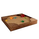 KidKraft Wooden Backyard Sandbox with Built-in