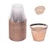 Rose Gold Plastic Cups | 5 oz. 100 Pack | Hard Clear Plastic Cups | Disposable Party Cups | Fancy Wedding Tumblers | Nice Rose Gold Rim Plastic Cups | Elegant Decoration Cups | Plastic Tumblers Bulk