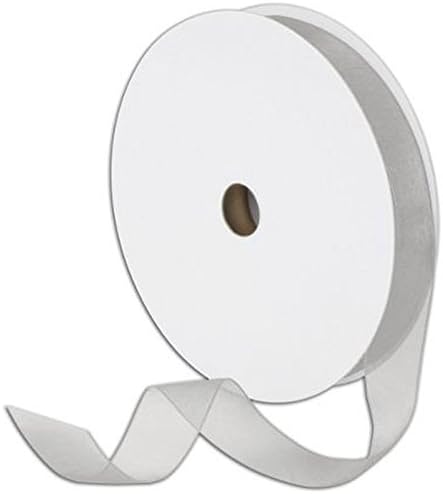 7/8" Plain Sheer Organza Nylon Ribbon 25 Yards - Silver