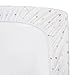 American Baby Company Printed 100% Cotton Knit Fitted Contoured Changing Table Pad Cover/Sheet - Compatible with Mika Micky Bassinet, Sparkle Gold/Pink Arrows, for Boys and Girls