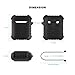 MeanLove AirPods Case, Accessories Kits for Airpods Charging Case, Flex Armor Series AirPods Cover Skin (MS18A1) with Keychain/Magnetic Airpods Strap/Airpods Ear Hook, Black