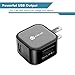 iClever BoostCube 2-Pack 12W USB Wall Charger Universal Portable Travel Charger with Foldable Plug for iPhone X/8/7/7 Plus/6S/6 Plus, iPad Pro Air/Mini and other Cell Phone, Tablet, Black