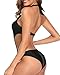 Tempt Me Women One Piece Sexy See Through Mesh Cutout Halter Monokini Black M