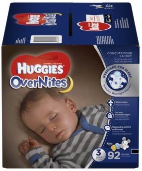 Branded HUGGIES OverNites Diapers 92 , Size 3, Weight 16-28lbs - Branded Diapers with fast delivery (Soft and Comfortable for Babies)