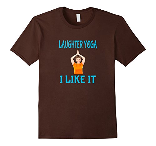 Mens Laughter Yoga I Like It T-Shirt Medium Brown