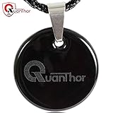 EMF Protection Pendant Black Stone : Black Tourmaline Necklace 3000 Negative Ions, Far Infrared Anti Radiation Protection & Scalar Energy Volcanic Lava | Reverse Aging.Joint Pain.Blood Circulation