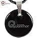 EMF Protection Pendant Black Stone : Black Tourmaline Necklace 3000 Negative Ions, Far Infrared Anti Radiation Protection & Scalar Energy Volcanic Lava | Reverse Aging.Joint Pain.Blood Circulation