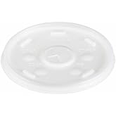 DART Translucent Slotted Foam Cup Lids, 16 oz