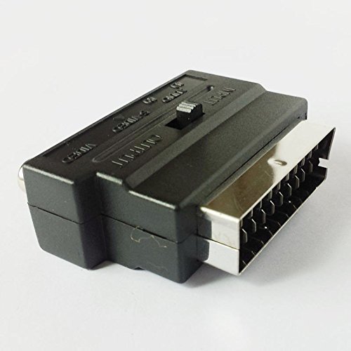 CESS RGB Scart to Composite 3 RCA + S-Video VHS Adapter for AV VCR (1 Pack)