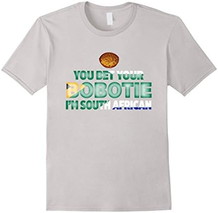 Men's You Bet Your Bobotie I'm South African National Food T-Shirt 3XL Silver