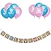 Coobey Boy or Girl Banner and Gender Reveal Balloons Decorations for Baby Shower Gender Reveal Party Pregnancy Announcement