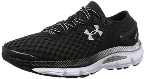 Under Armour Men's Speedform Gemini 2 Running Shoe Black/White/Metallic Silver 12 D(M) US