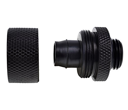 Alphacool Eiszapfen G1/4" to 10mm ID, 16mm OD Compression Fitting, Deep Black, 6-pack