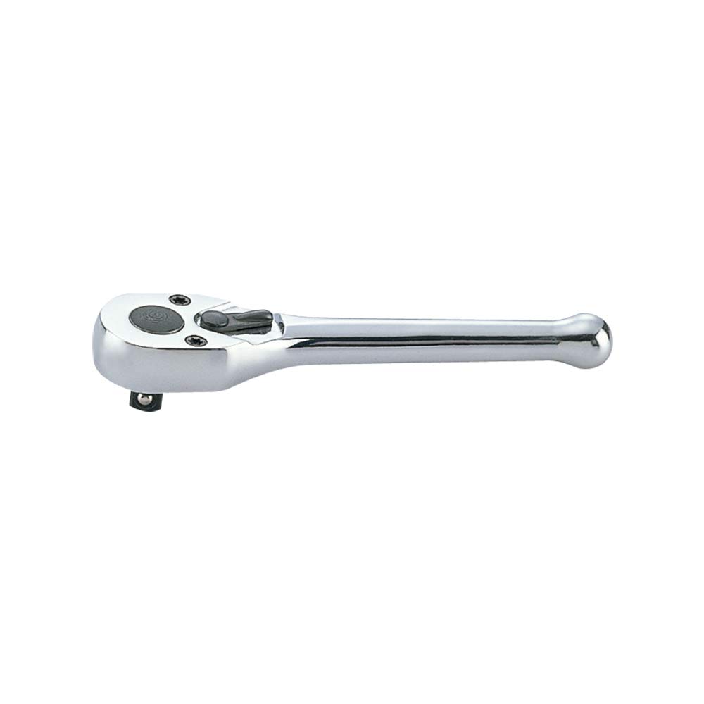 KING TONY 2760-04 1/4" Drive Alloy Steel 72 Teeth Mini Reversible Ratchet, 100 mm Length, Pack of 8