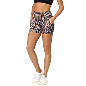 icyzone Korte sportbroek voor dames, fitness, hoge taille, kort, yogalegging