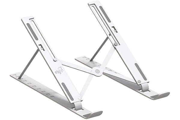 Suporte de Mesa Portátil para Notebook/Laptop de 10" a 17,3", 10 Níveis de Regulagem, Dobrável, Inclui Bolsa de Transporte, B