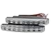 uxcell 0.3W 8 LEDs Daytime Running Light Lamp for Car Vehicle 2 Pcs