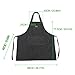 Heavy Duty Denim Jean Tool Apron with Pockets Waterpoof Waxed Canvas Apron for Men and Women Adjustable Work Apron
