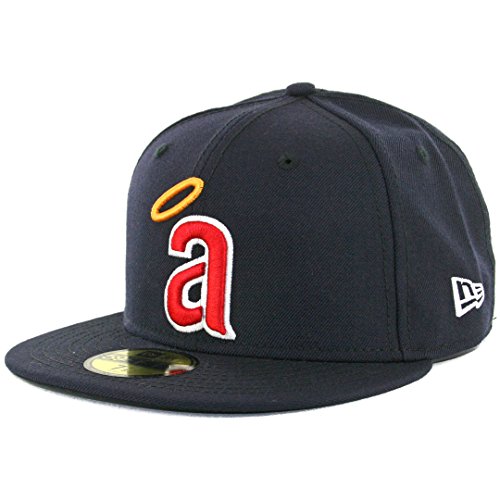 New Era 59FIFTY CA Angels Cooperstown a 1971 Logo Fitted Cap (Dark Navy) Hat