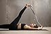 Premium Yoga Blocks & Metal D Ring Strap Yogi Set (3PC) 2 Pack Cork Blocks to Support & Deepen Poses, Improve Strength, Flexibility & Balance - Lightweight, (Cork & Dark Grey Strap)