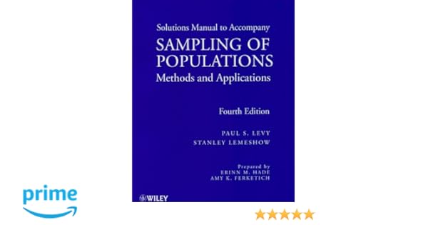 Sampling Of Populations Solutions Manual Methods And - 