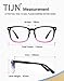 TIJN Blue Light Blocking Glasses Square Nerd Eyeglasses Frame Anti Blue Ray Computer Game Glasses (Purple Gradient Pink)
