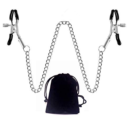 Body Chain with Adjustable Clip, Women Necklace Entertainment Chain Clamp Clothing Accessories with Storage Bag