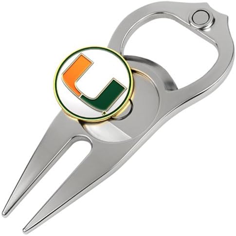 Hat Trick Openers 5-in-1 Divot Tool, Miami Hurricanes