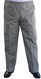 CK Sportswear The Senior Shop Men's Full Elastic Waist, No Zipper, Buttons Loops, Pull On Twill Casual Pant