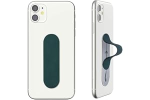 MOMO STICK Momostick Flatstick, Cell Phone Finger Grip Strap Holder for Hand, Cell Phone Stand, New Slim Finger Loop Selfie Grip Compatible with Most Smartphones - Matte Dark Green