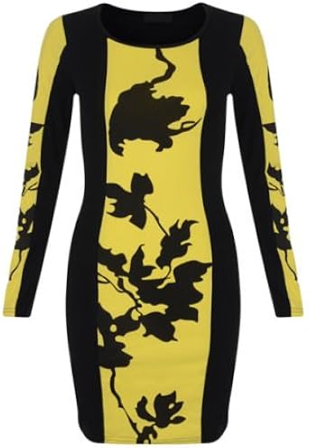 yellow bodycon dress uk