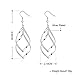 925 Sterling Silver Double Twist Wave Long Tassels Dangle Drop Earrings