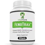 FenuTrax™ Fenugreek Extract 2 Month Supply - Powerful 60% Fenugreek Seed Extract Standardized for Saponins and Fenusides - 120 Capsules for Men Supporting Testosterone - Stronger Than Testofen