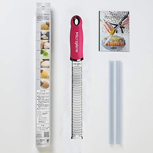 Microplane 46920 Premium Zester Grater - Made In USA Stainless Steel Blade -For Zesting Citrus & Grating Cheese - Soft Touch Handle - Fuchsia - Thumbnail 3