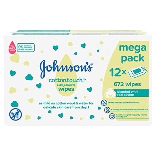 johnson's baby wipes cotton touch