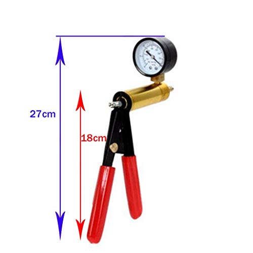 Hand Vacuum Pump Car Motorbike Bleeding Kit Hand Brake Fluid Bleeder Tool Brake System Bleeding Tools (Red)