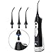 DLIUZ 220ml Water Flosser Professional Cordless Dental Oral Irrigator - Portable and Rechargeable FL-V8 Waterproof 3 Modes Water Flossing with 3 Interchange Nozzles for Home and Travel (Black)