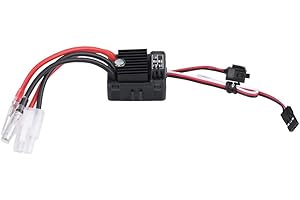 Brushed 1060 60A ESC, Waterproof WP-1060 60A Brushed ESC Electronic Speed Controller with Tamiya Plug for 1/10 RC Monster Tru